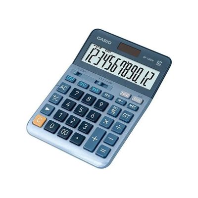 Casio DF-120EM Calcolatrice da Tavolo Blu, 12 Cifre