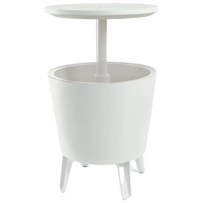 Keter Cool Bar 30 L – Tavolino Portaghiaccio da Esterno Bianco