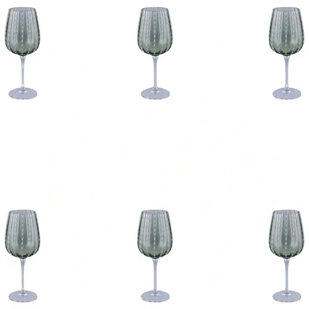 VDE TIVOLI 1996 Villa d’Este Shiraz – Set 6 calici da vino verdi, 500 ml