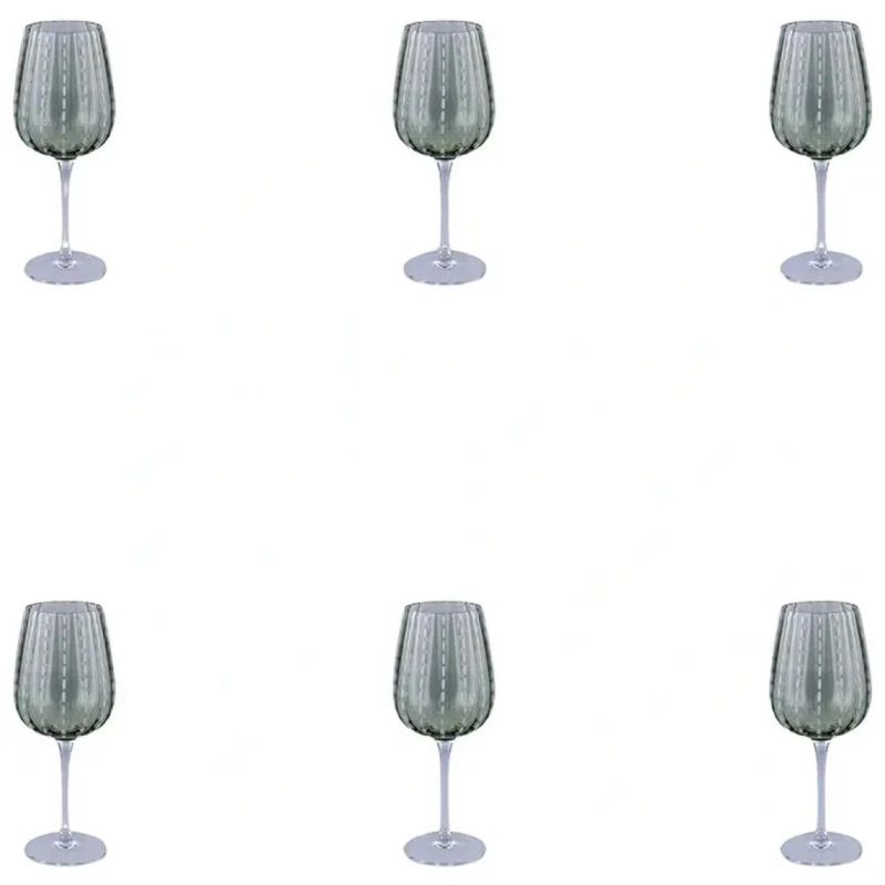 VDE TIVOLI 1996 Villa d’Este Shiraz – Set 6 calici da vino verdi, 500 ml