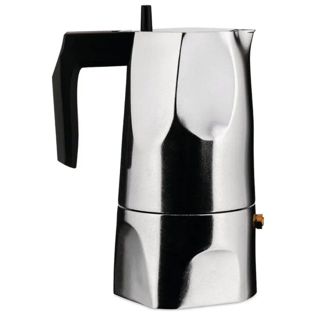 Alessi MT18-6 Caffettiera Moka in Alluminio, 6 Tazze, 300 ml, Argento