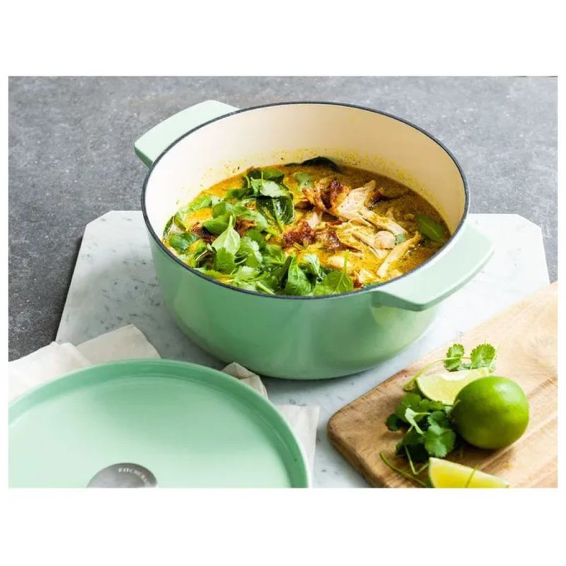 KitchenAid CC007434-001 Casseruola in Ghisa 5,2 L Verde
