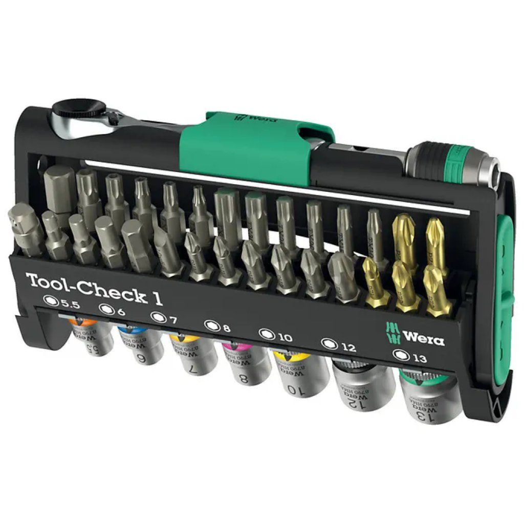 Wera Tool-Check 1 set di utensili da 38 pezzi con cricchetto da 1/4″