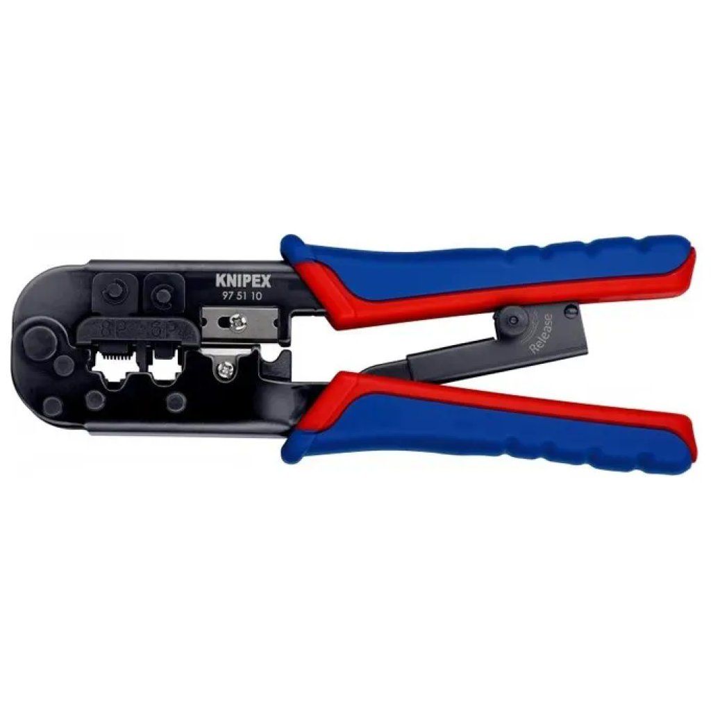 KNIPEX 97 51 10 Pinza Crimpatrice per Connettori RJ-11, RJ-12 e RJ-45, 190 mm