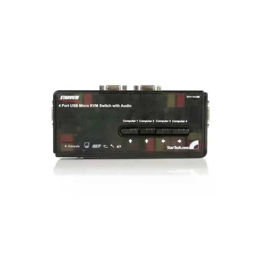 StarTech.com Switch KVM USB a 4 porte con audio e cavi VGA