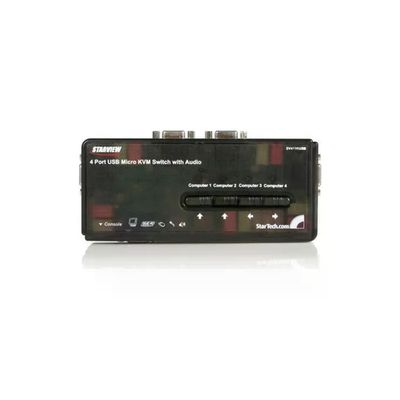StarTech.com Switch KVM USB a 4 porte con audio e cavi VGA StarTech.com Switch KVM USB a 4 porte con audio e cavi VGA