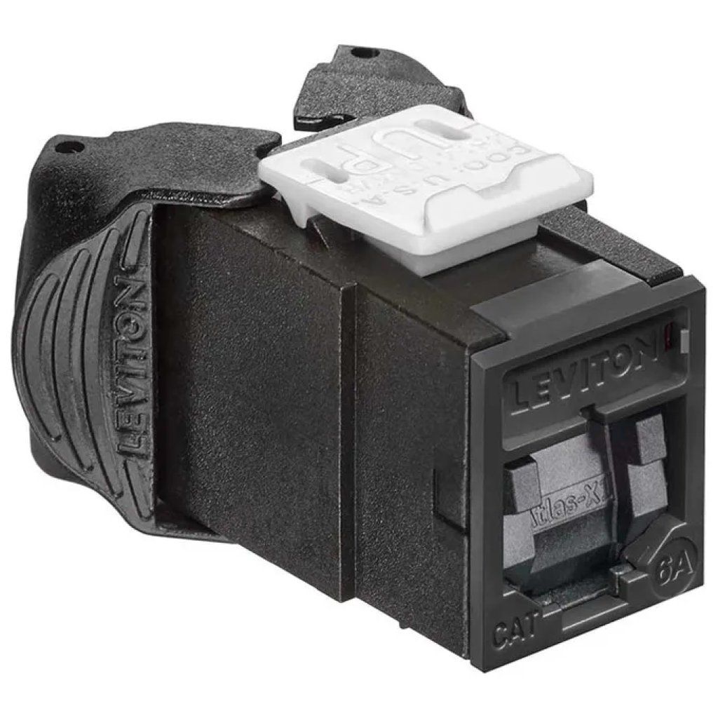 Leviton Atlas-X1 presa RJ45 Cat6a UTP nera