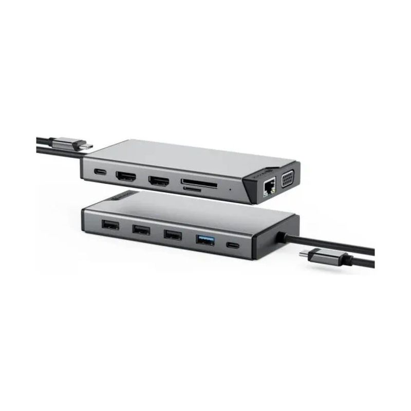 ALOGIC DV3 Docking Station USB-C 12-in-1, 3 Monitor Full HD, 100W PD