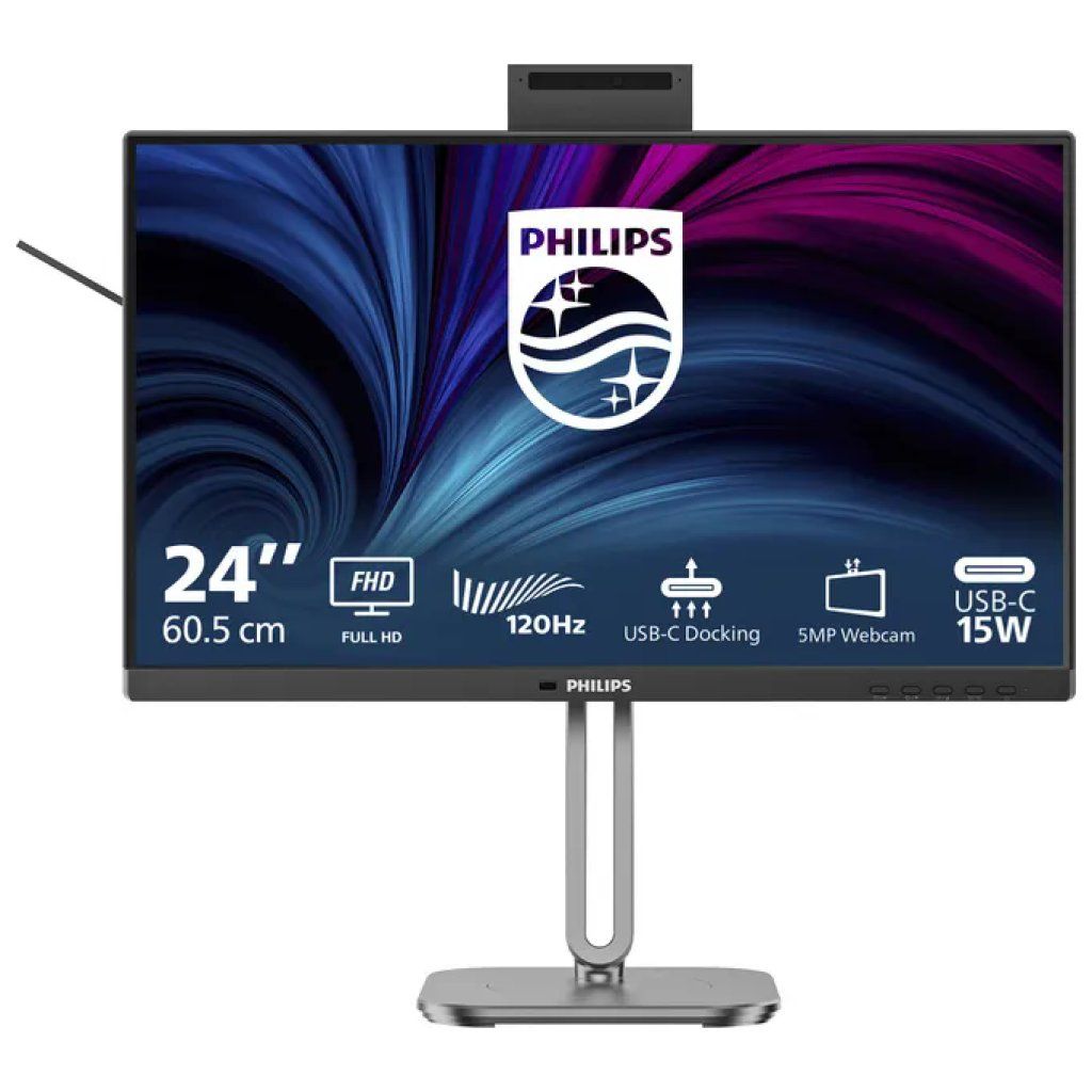 PHILIPS Monitor Philips 24B2U4301H/00 23,8” Full HD IPS 120 Hz con webcam e USB-C