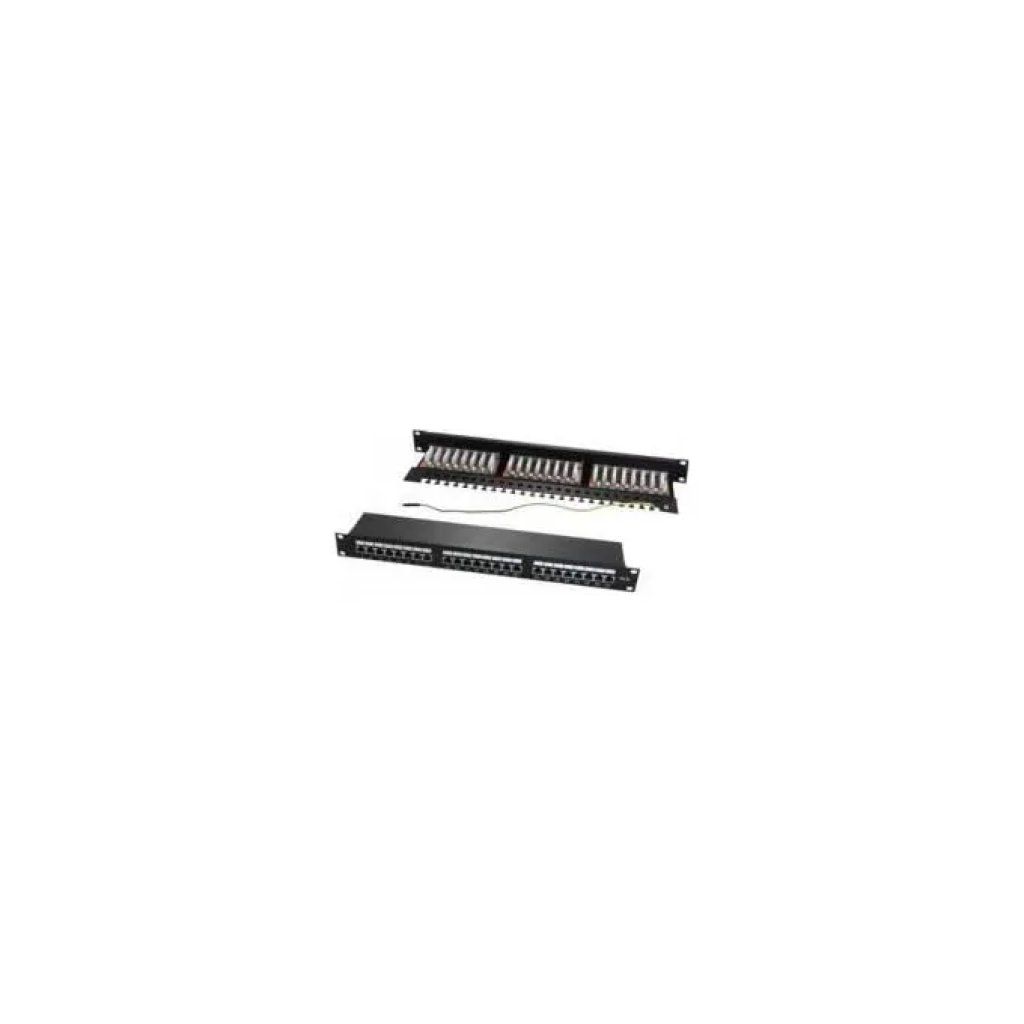 WP Europe Pannello Patch Cat.6A 24 Porte RJ45 Schermato 1U Nero