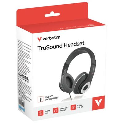 Verbatim TruSound 30198 Cuffie Over-Ear USB-C Verbatim TruSound 30198 Cuffie Over-Ear USB-C