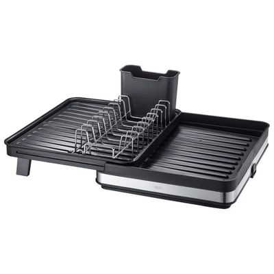 GEFU SMARTLINE Scolapiatti Estensibile Nero con Cestello Posate
