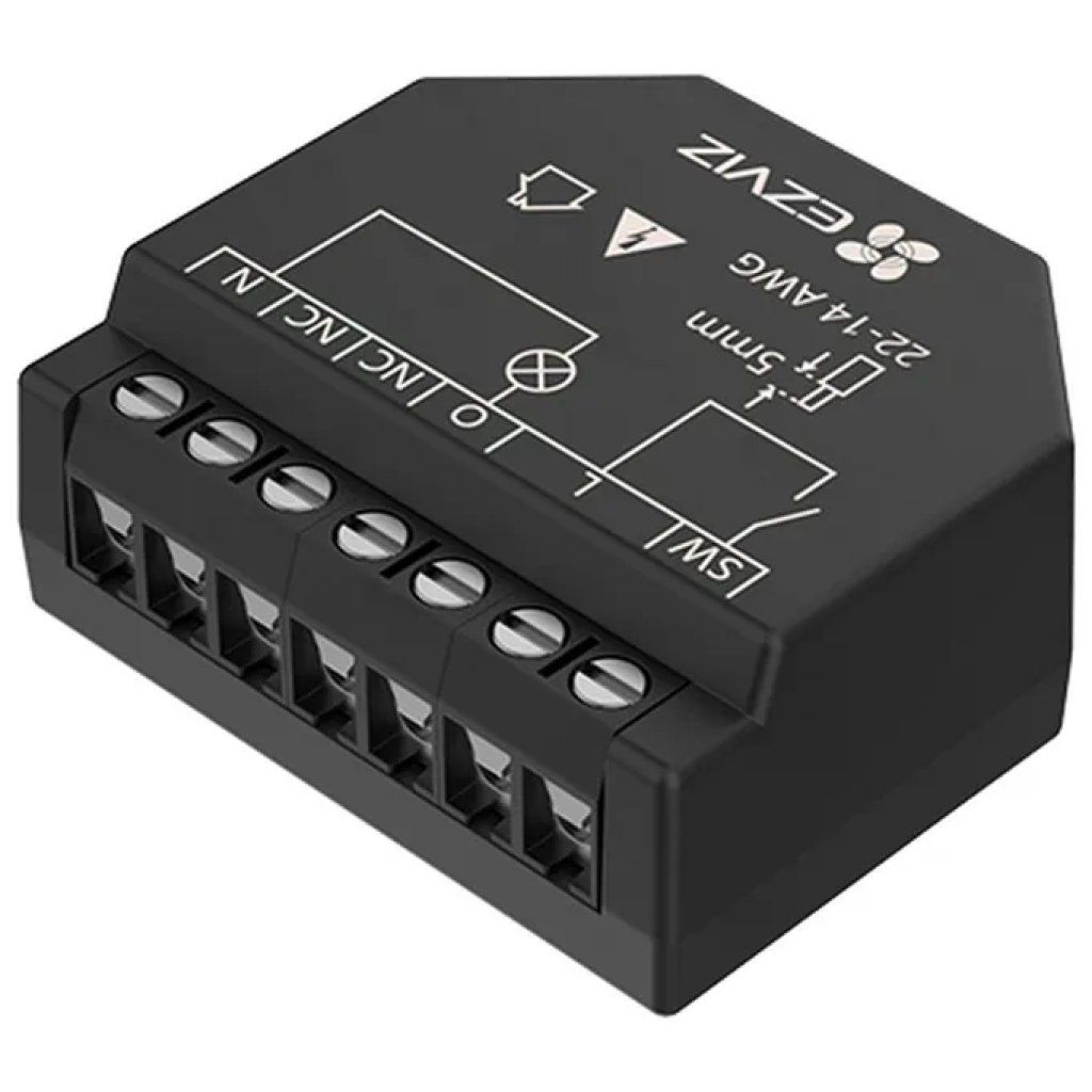 EZVIZ T35WM Relè Smart Wi-Fi a 1 Canale con Monitoraggio dei Consumi EZVIZ T35WM Relè Smart Wi-Fi a 1 Canale con Monitoraggio dei Consumi