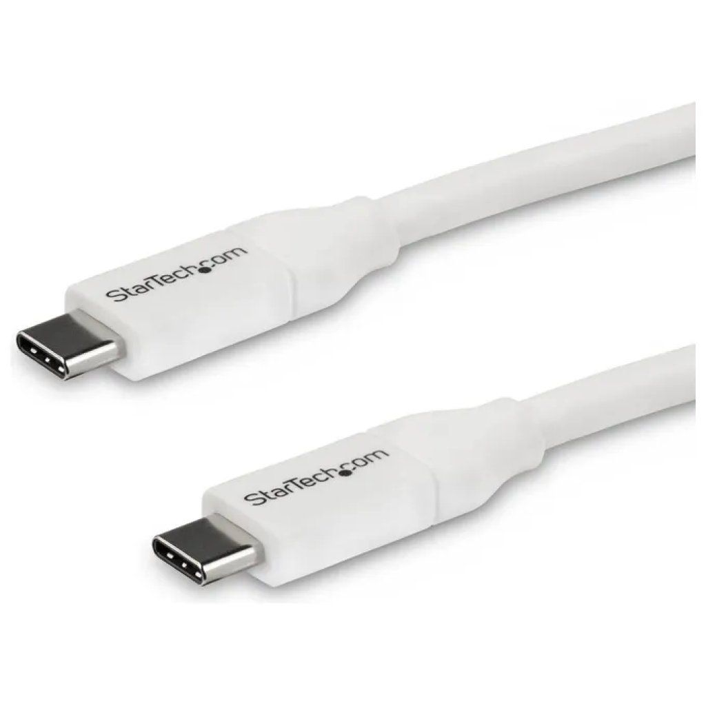 StarTech.com Cavo USB-C a USB-C 4 m, 5 A, 100 W, Bianco