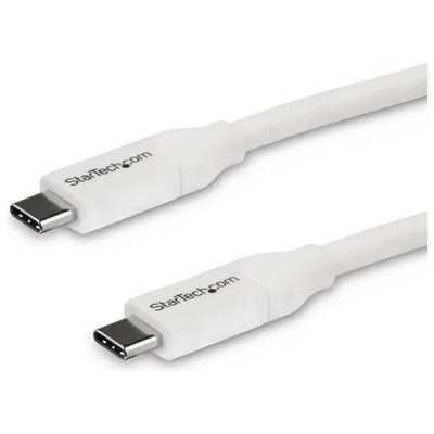StarTech.com Cavo USB-C a USB-C 4 m, 5 A, 100 W, Bianco StarTech.com Cavo USB-C a USB-C 4 m, 5 A, 100 W, Bianco