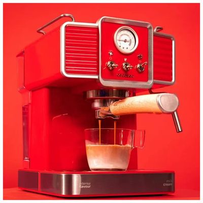 Cecotec Power Espresso 20 – Macchina da caffè espresso 1350 W, 20 bar, rossa
