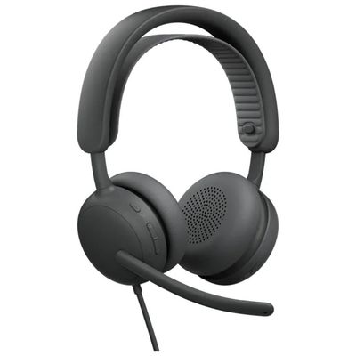 Logitech Zone Wired 2 – Cuffie cablate con microfono, Off-White