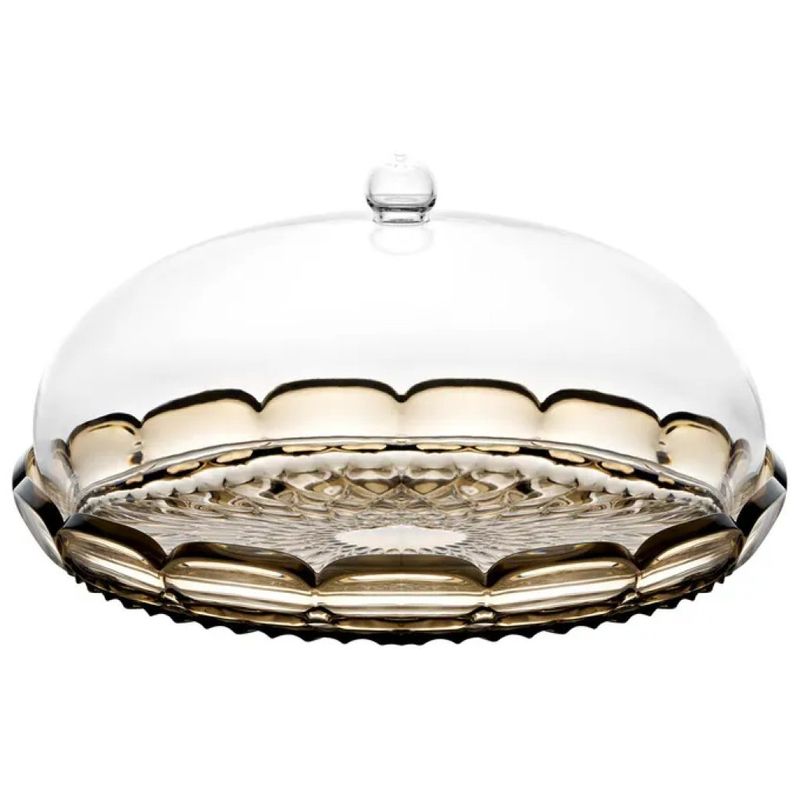 Guzzini Vanity Set tortiera con copertura 30 cm, h 16 cm – Fumo