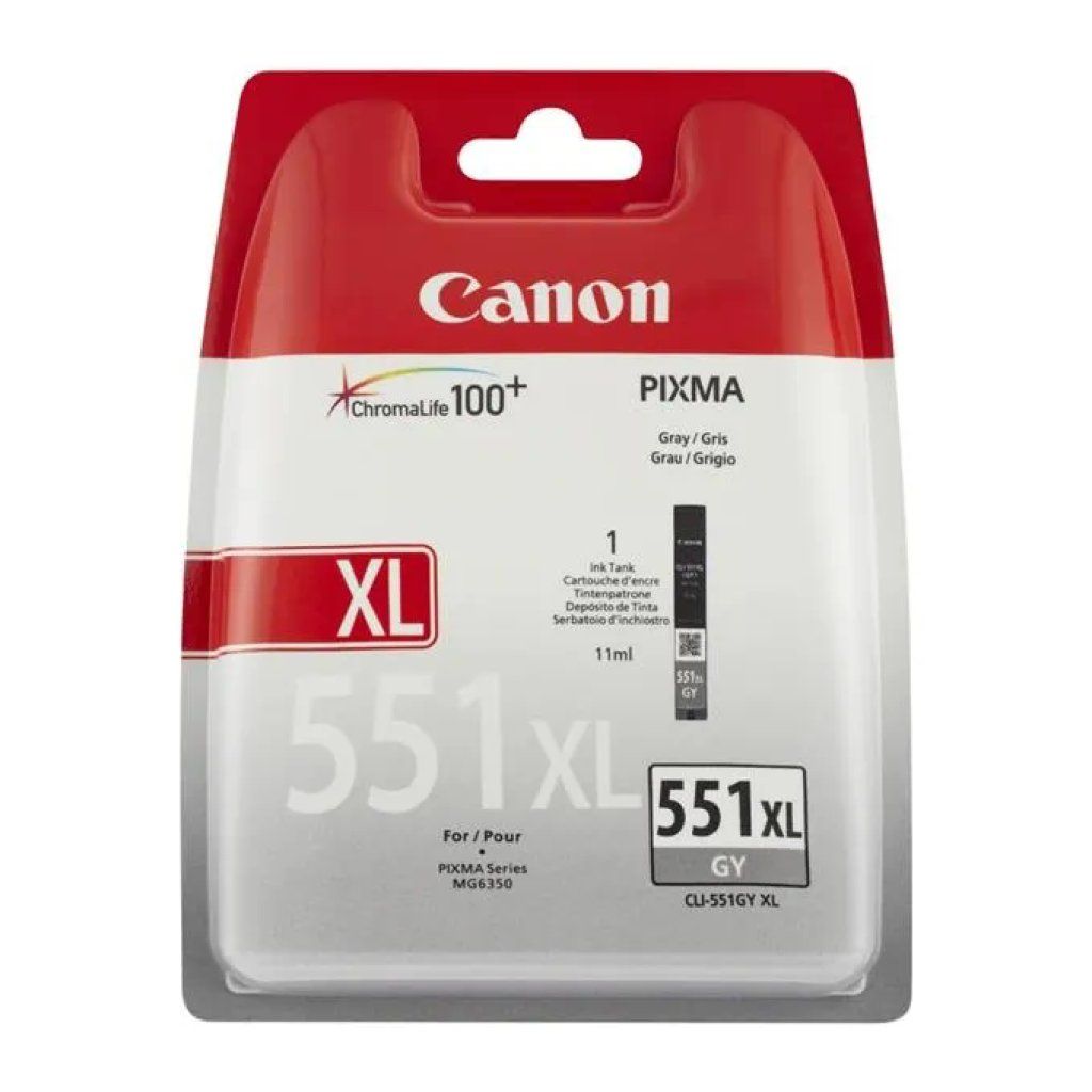 Canon CLI-551GY XL Cartuccia Originale Grigia, 11 ml