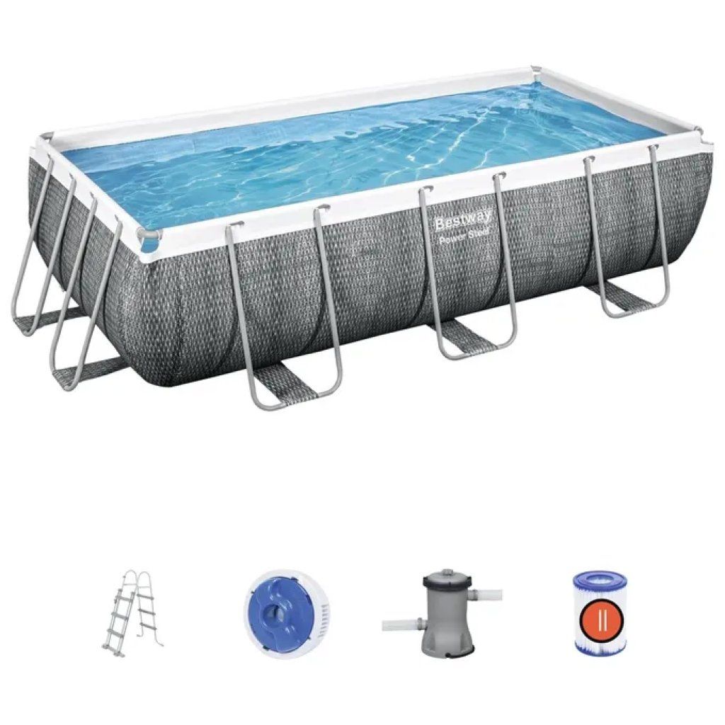 Bestway Power Steel Piscina Fuori Terra Rettangolare 404 × 201 × 100 cm