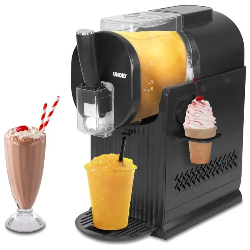 UNOLD Sofia 48965 – Macchina 2 in 1 per granite e gelato soft, 150 W, 1,5 L, nera