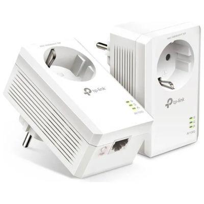 TP-Link TL-PA7019P KIT Powerline Gigabit con Presa Integrata, 2 Pezzi