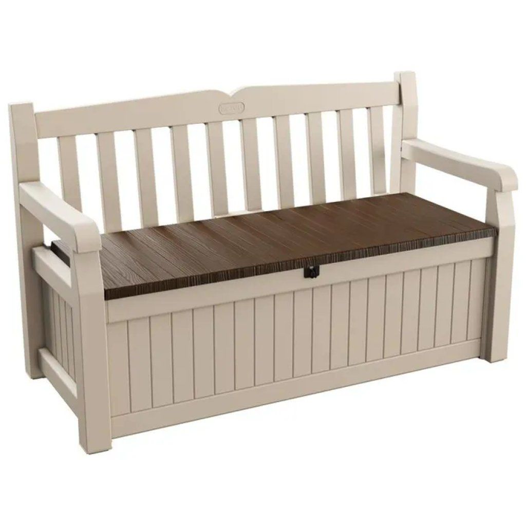 Keter Eden Bench – Cassapanca da giardino beige 265 L Keter Eden Bench – Cassapanca da giardino beige 265 L
