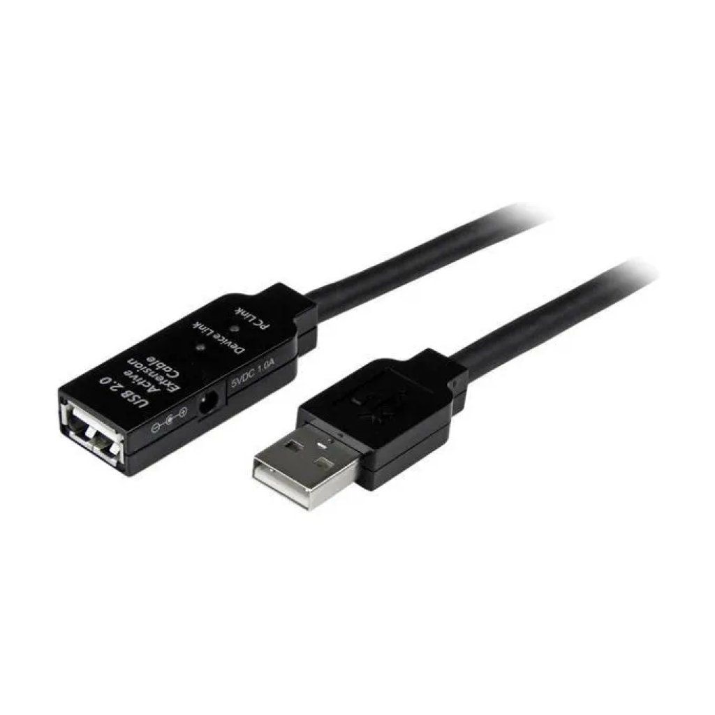 StarTech.com Cavo di Estensione Attivo USB 2.0, 20 m, USB-A M/F, Nero