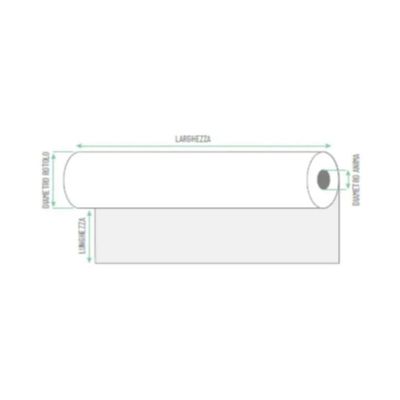 ROTOLIFICIO PUGLIESE Rotoli di carta bianca per plotter 60 g/m² – 91,4 cm x 50 m, confezione da 2 ROTOLIFICIO PUGLIESE Rotoli di carta bianca per plotter 60 g/m² – 91,4 cm x 50 m, confezione da 2