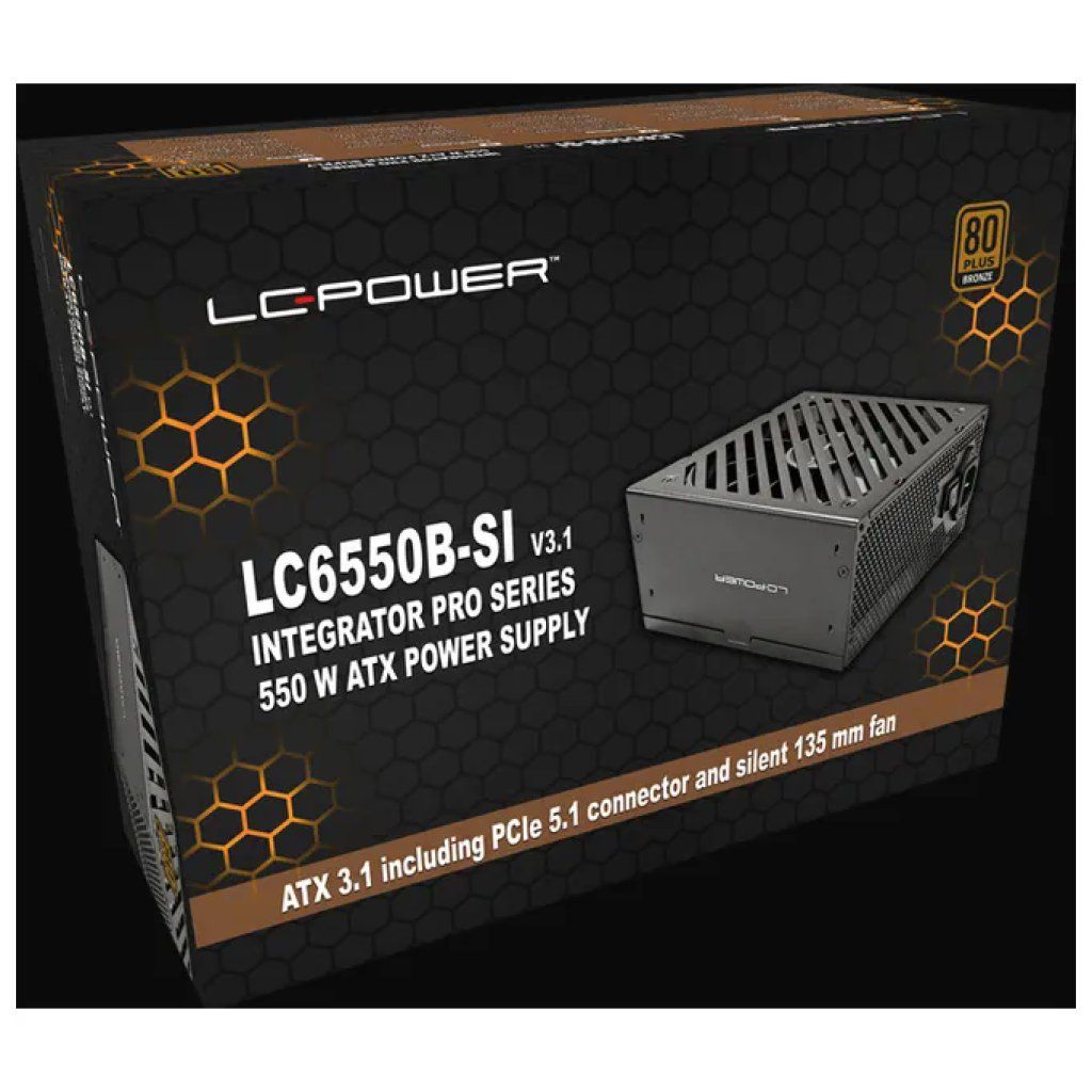 LC-Power LC6550B-SI V3.1 Alimentatore ATX 550 W 80 PLUS Bronze LC-Power LC6550B-SI V3.1 Alimentatore ATX 550 W 80 PLUS Bronze