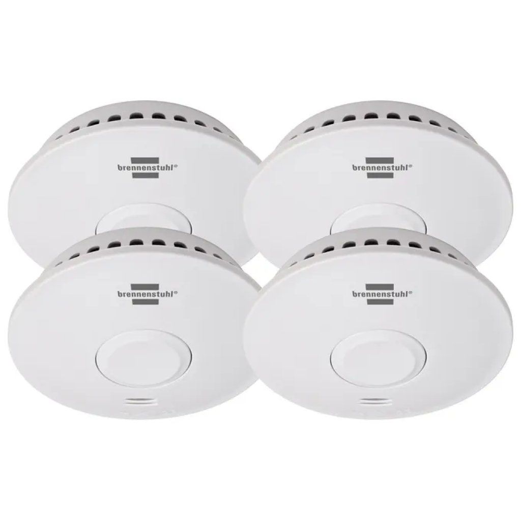 Brennenstuhl RM L 3101 – Set da 4 rilevatori di monossido di carbonio wireless