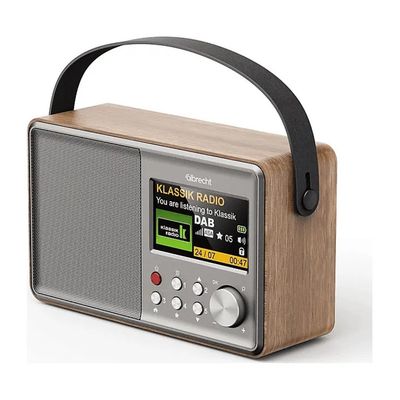 Albrecht DR862 Comfort Radio DAB+/FM Bluetooth 5.4, grigio legno