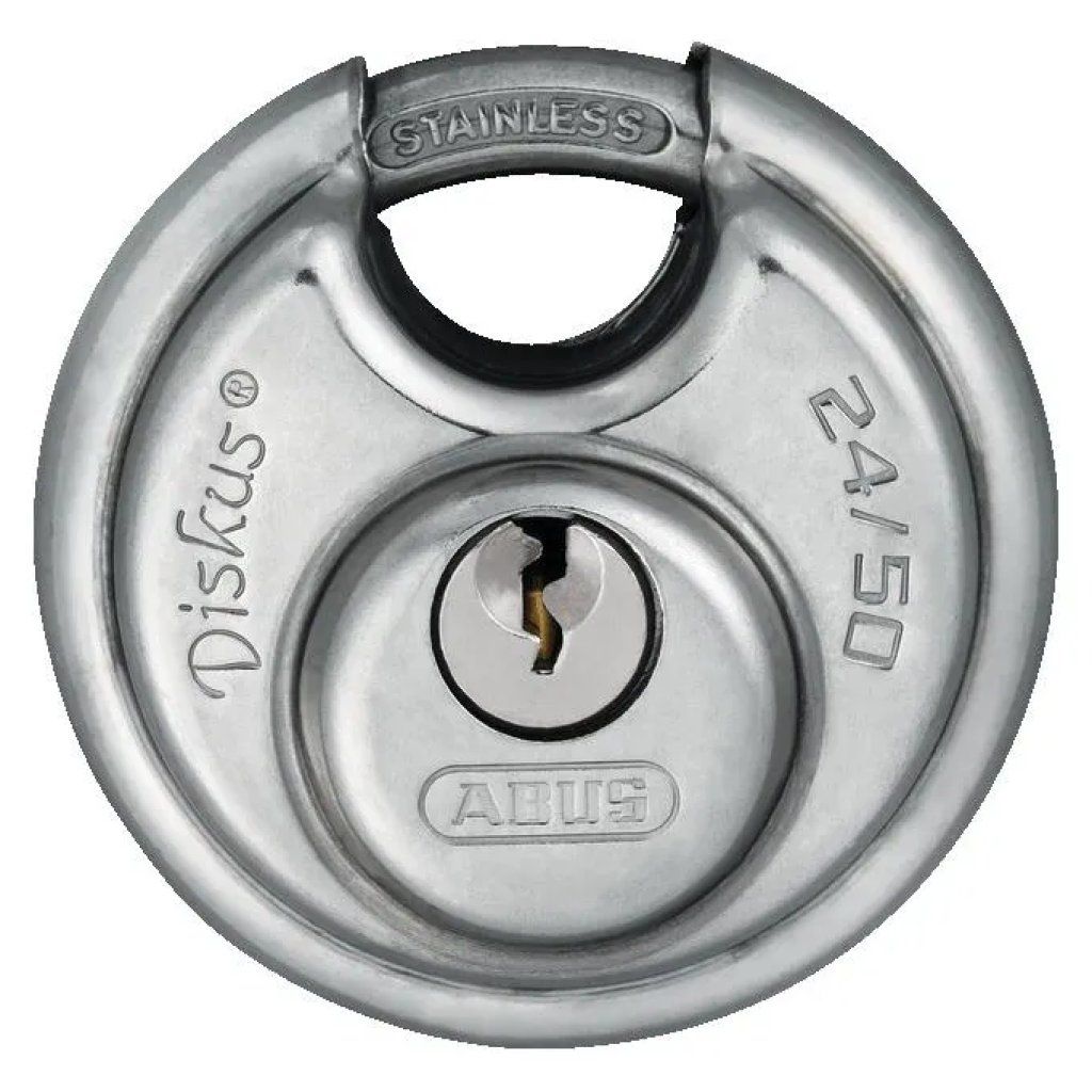 ABUS Diskus 24IB/50 SL 8 – Lucchetto rotondo in acciaio inox