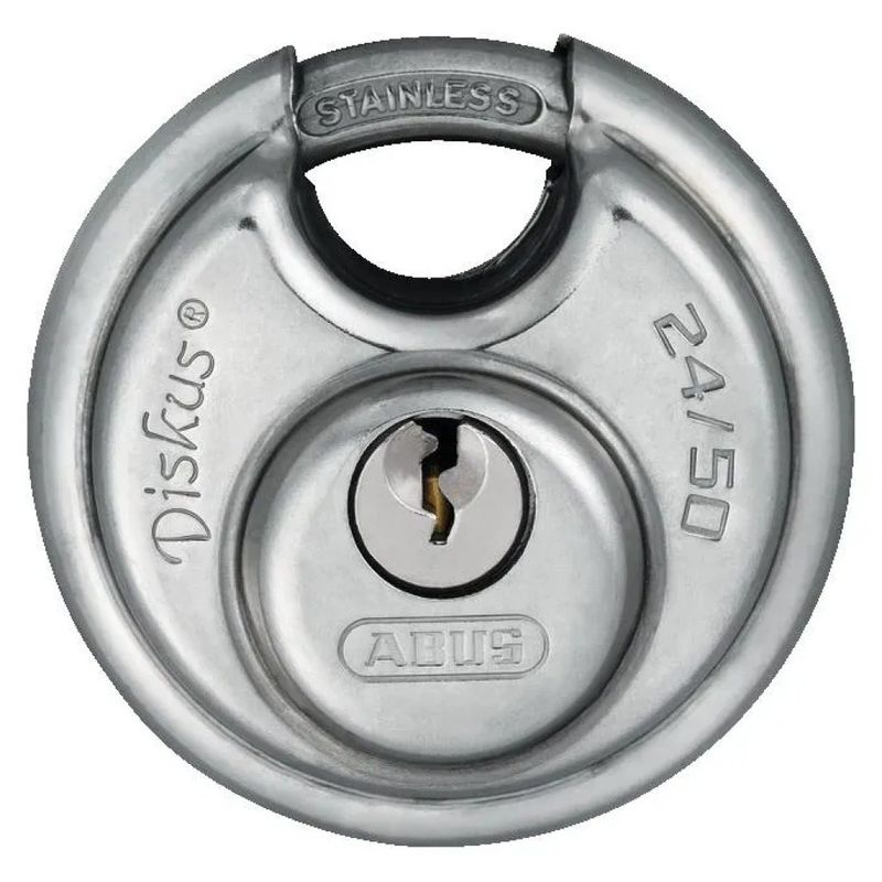 ABUS Diskus 24IB/50 SL 8 – Lucchetto rotondo in acciaio inox