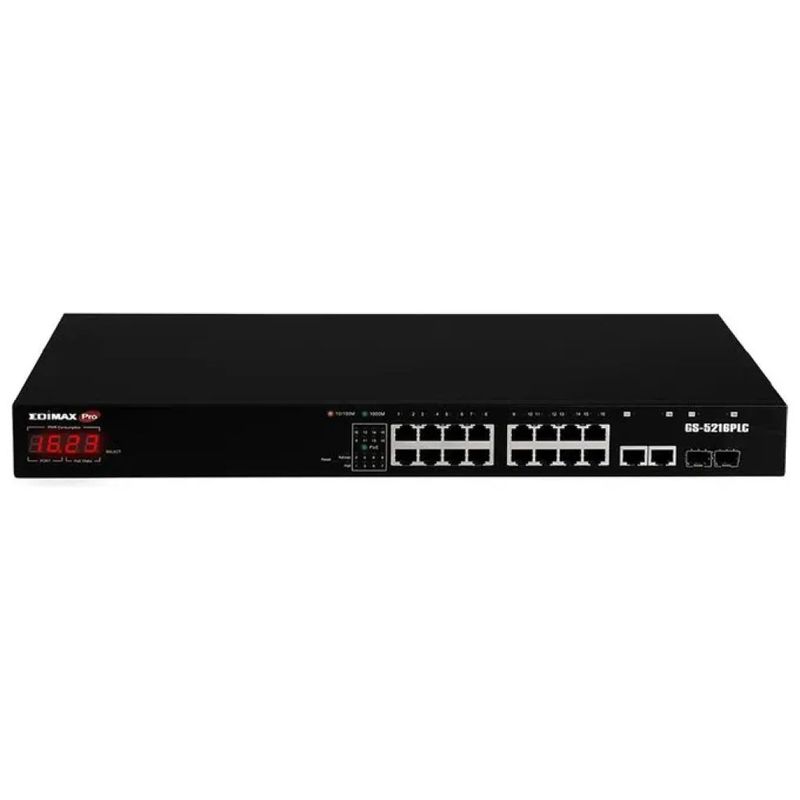 EDIMAX GS-5216PLC Switch Gigabit PoE+ gestito a 18 porte