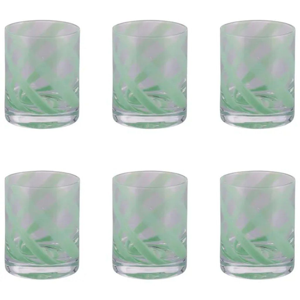 VDE TIVOLI 1996 Villa d’Este Vertigo – Set 6 bicchieri da acqua verdi, 340 ml