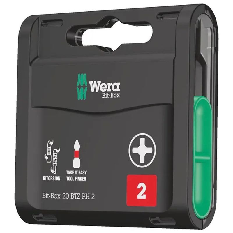 Wera Bit-Box 20 BTZ PH – Set 20 inserti Phillips PH2 BiTorsion