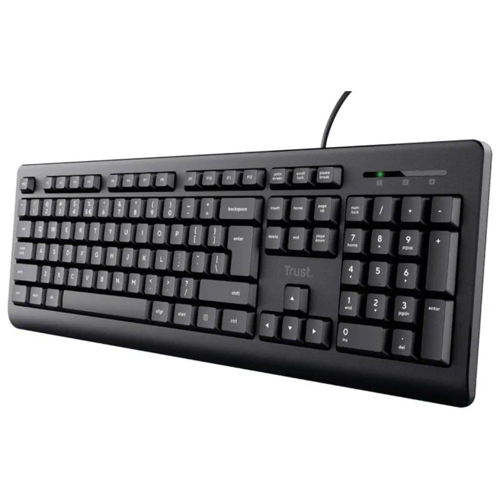 Trust TK-150 Tastiera USB AZERTY Full-Size Nera, 104 Tasti Trust TK-150 Tastiera USB AZERTY Full-Size Nera, 104 Tasti
