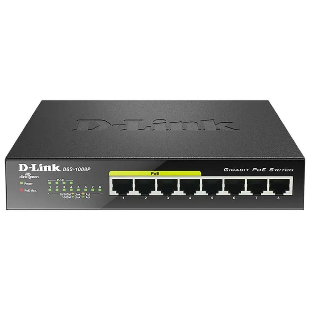 D-Link DGS-1008P-E Switch Gigabit 8 porte con PoE