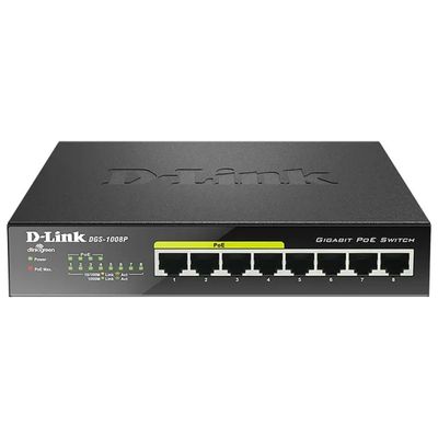 D-Link DGS-1008P-E Switch Gigabit 8 porte con PoE D-Link DGS-1008P-E Switch Gigabit 8 porte con PoE