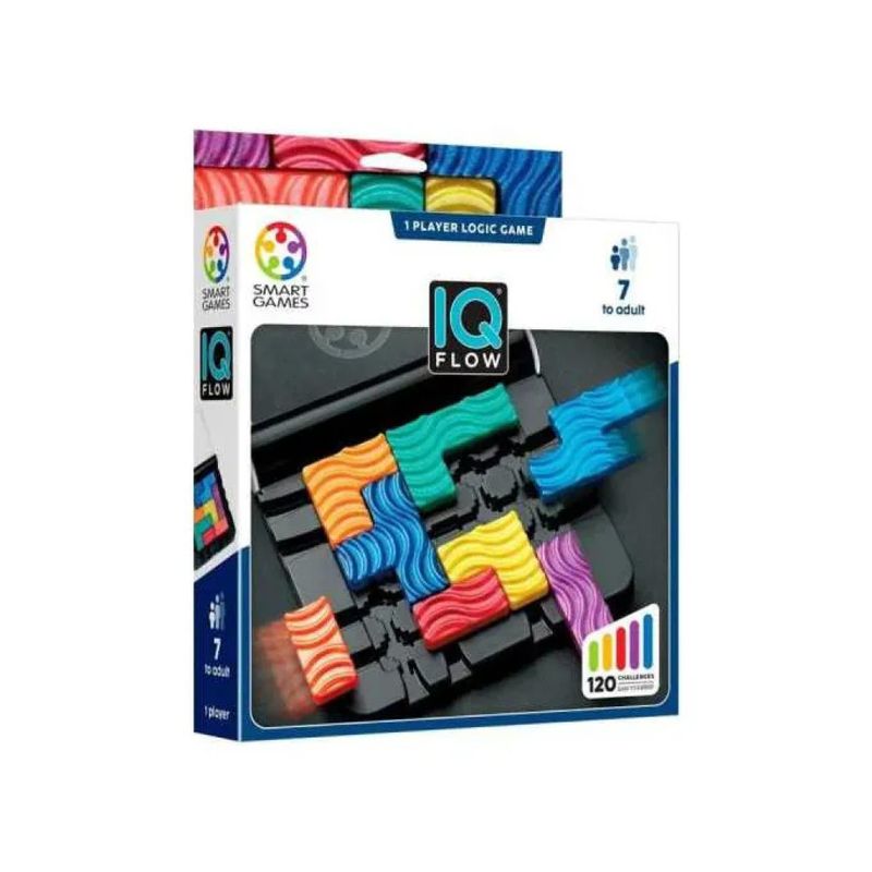 SMART GAMES SmartGames IQ Flow – Rompicapo di logica, 120 sfide, dai 7 anni
