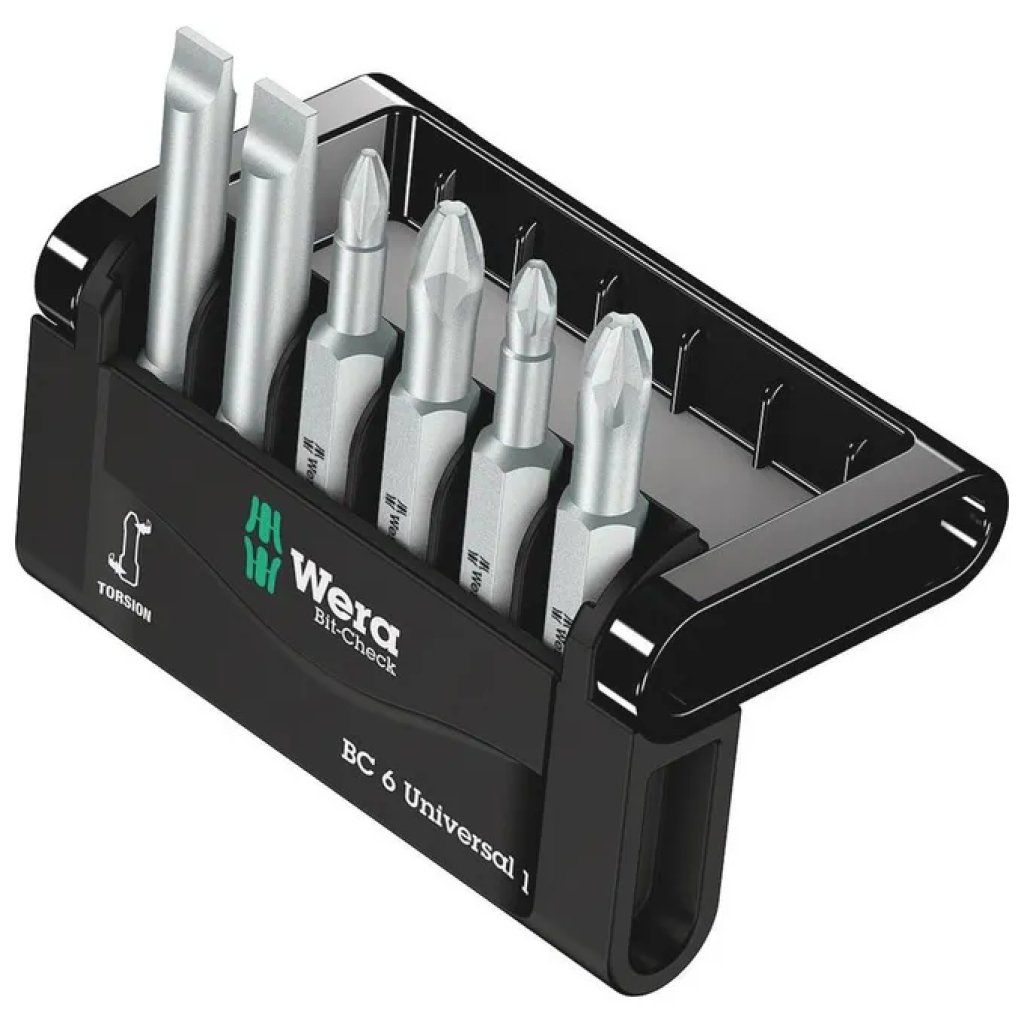 Wera Bit-Check 6 Universal – Kit da 6 inserti per avvitamento Wera Bit-Check 6 Universal – Kit da 6 inserti per avvitamento