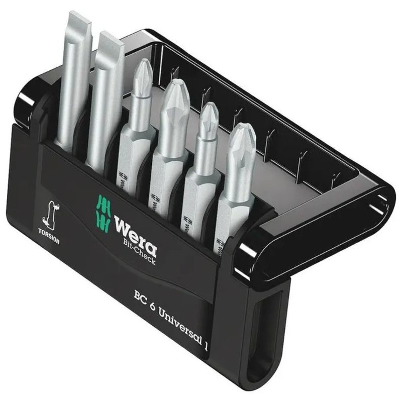 Wera Bit-Check 6 Universal – Kit da 6 inserti per avvitamento