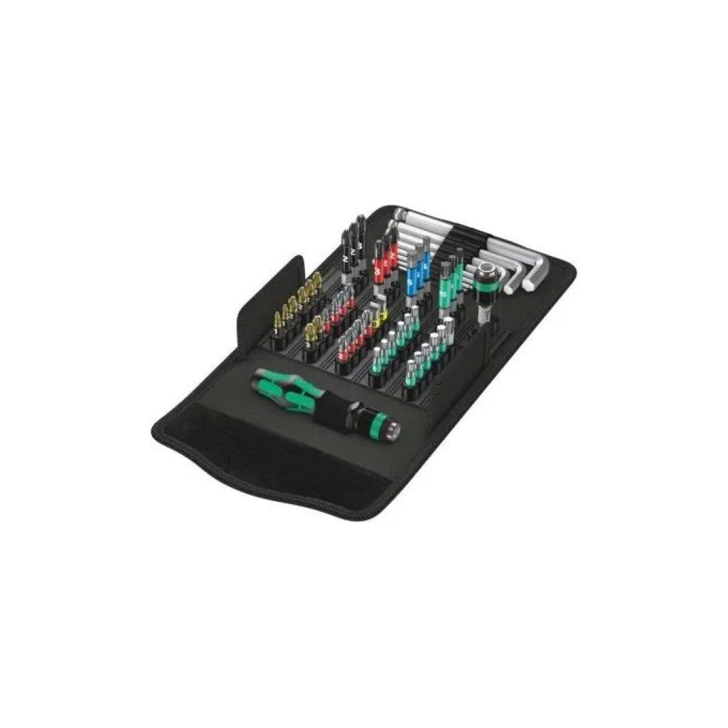 Wera Kraftform Kompakt 100 – Set di inserti e chiavi a L, 52 pezzi
