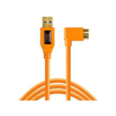 Tether Tools TetherPro Cavo USB 3.0 A-Micro-B Angolato 4,6 m Arancione