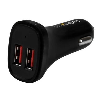 StarTech.com caricatore da auto USB a 2 porte, 24 W, 4,8 A, nero