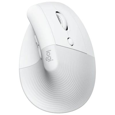 Logitech Lift Mouse Verticale Ergonomico Wireless, 4000 DPI, Bianco Logitech Lift Mouse Verticale Ergonomico Wireless, 4000 DPI, Bianco