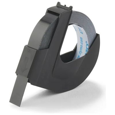 DYMO 520109 Nastro in rilievo 3D, bianco su nero, confezione da 10
