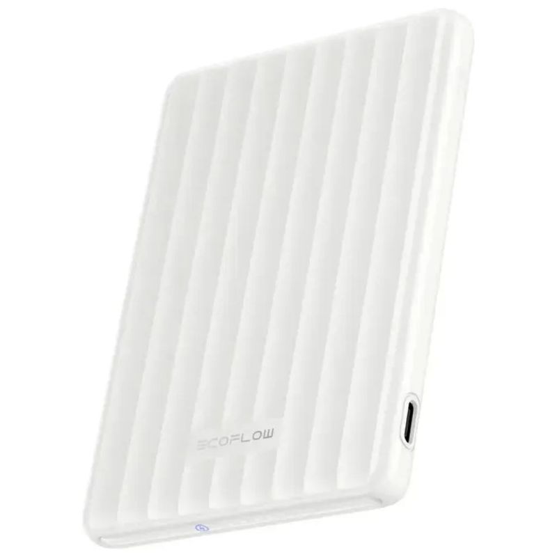 EcoFlow RAPID Mag Powerbank magnetico 5000 mAh, 20 W, Qi 7,5 W, bianco