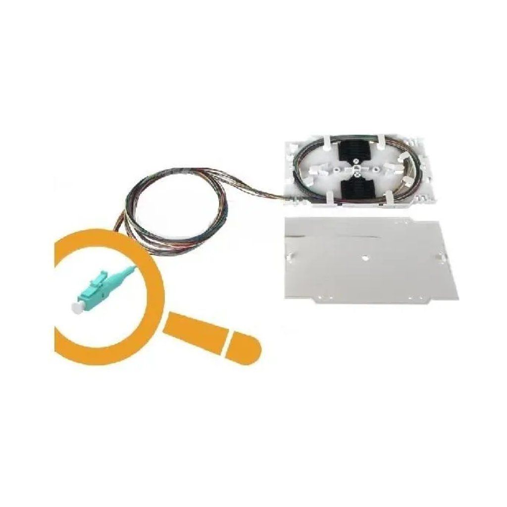 WP Europe Vassoio portagiunti con 12 pigtail LC OM3 da 2 m